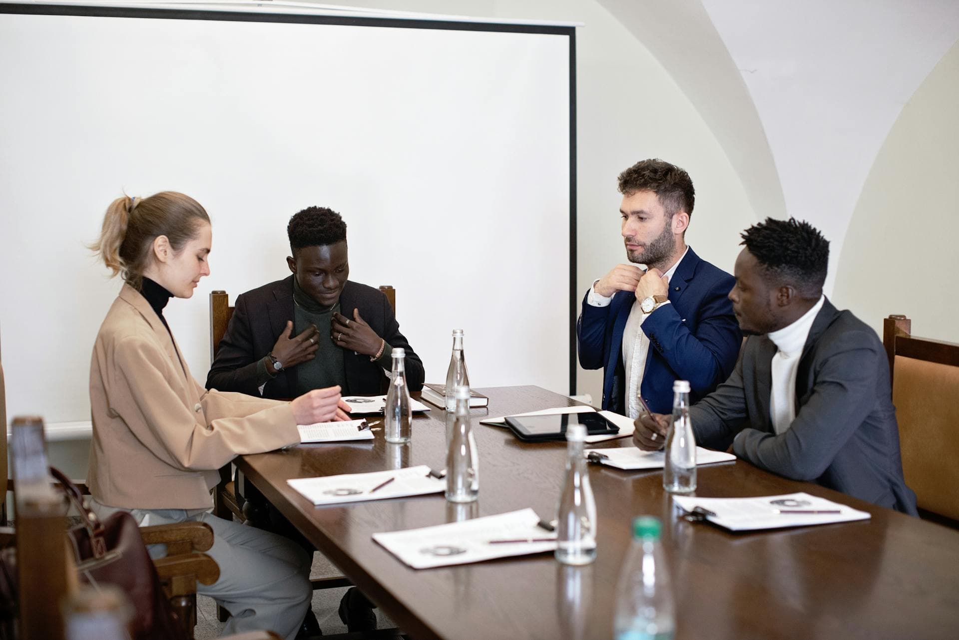 Professional boardroom setting